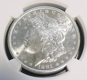 1881-S MORGAN SILVER DOLLAR MS63 NGC