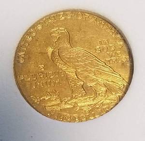 1910 US $5 GOLD INDIAN AU