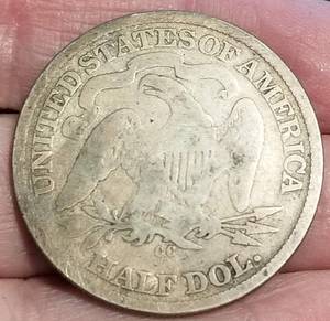 1871-CC CARSON CITY SEATED LIBERTY HALF DOLLAR