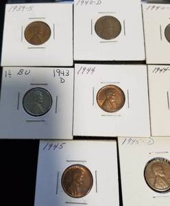 14 US WHEAT CENTS 1939-1952 AS PICTURED