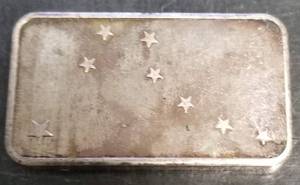 1 TROY OZ .999 FINE SILVER BAR VINTAGE OXFORD ALASKA BAR