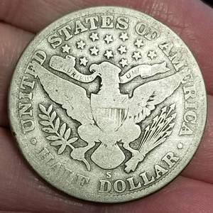1913-S US BARBER HALF DOLLAR
