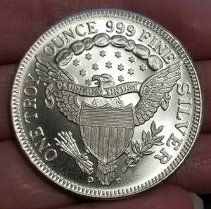 1 TROY OZ .999 FINE SILVER EARLY DOLLAR DESIGN