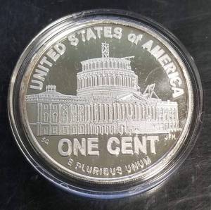 1 TROY OZ .999 FINE SILVER US CENT DESIGN IN AIRTITE