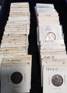 LARGE GROUP OF US CENTS INCLUDING 1909 VDB 1910-S 1916 (AU) 1924-D (80) COINS
