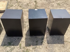 lot 97 image: Metal 3 drawer cabinets (3)