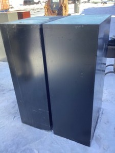 lot 84 image: Black Cabinets x 2