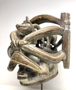 Impressively Carved Large Yoruba Gelede Head Mask