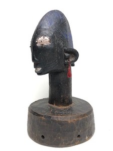 Large Heavy Carved Yoruba Ibeji Headdress Mask