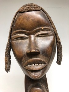 Exceptional Large Old Figural Carved Feast Ladle Dan - Liberia
