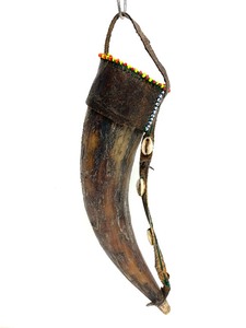 Old Maasai Animal Horn Container&nbsp