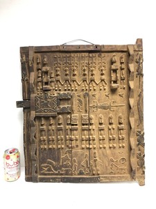 Heavily Carved Antique Dogon Door