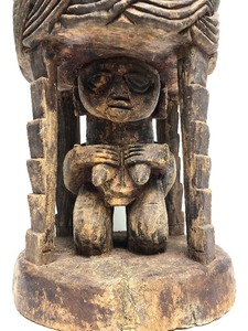 Early Yoruba Figural Ceremonial Drum