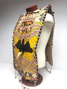 Vintage Ceremonial Barkcloth Dance Costume wBirds