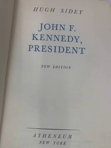 lot 37 image: JFK Photo and Book by Side