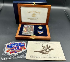lot 20 image: Jackie Robinson 50th Anniversary Commemorative Coin Legacy Set