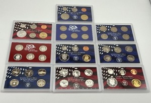 lot 82 image: Six United States Coin Proof Sets from 1999-2004