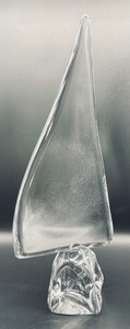 lot 57 image: Signed Daum Sailboat Crystal Figurine