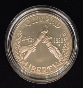 lot 70 image: United States Mint 1988 Olympic Silver Dollar Proof
