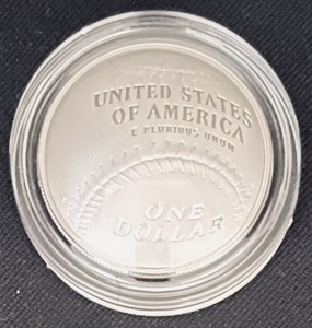 lot 66 image: United States Mint 2014 Baseball Hall of Fame Commemorative Silver Dollar Proof with Box and Certificate