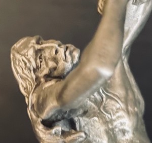 lot 109 image: Chilmark Eagle Catcher Fine Pewter Statue by Michael A. Boyett