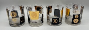 lot 131 image: Set of Eight Cera Black and Gold Coin Double Old Fashions