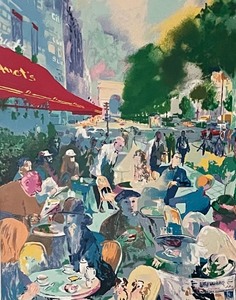 lot 186 image: Cafe Fouquets Print by LeRoy Neiman
