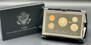lot 214 image: 1993 United States Premier Silver Proof Set
