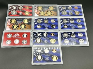lot 221 image: 2005-2008 United States Mint Proof Coin Sets