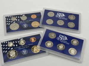 lot 238 image: 2000 and 2001 United States Coin Proof Sets