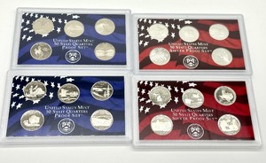 lot 237 image: 2004, 2005, 2007 and 2008 State Quarter Proof Sets