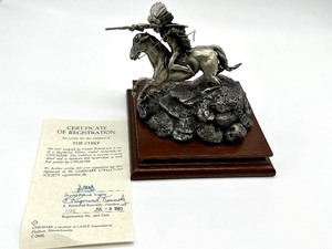 lot 337 image: Donald Poland Chilmark Pewter Figurine The Chief