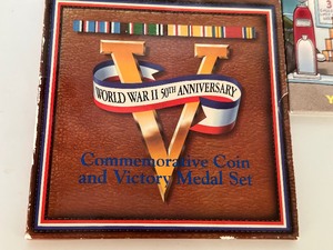 lot 327 image: (3) United States Collector Coin Proof Sets - WWII 50th Anniversary Young Collectors Edition and More
