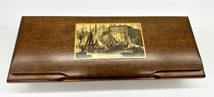 lot 320 image: Vintage Mens Dresser Boxes - Vintage Italian Musical Swiss Reuge Dresser Box