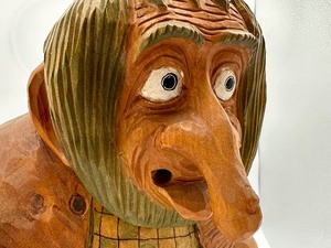 lot 316 image: Vintage Carved Gnome Figurine
