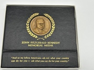 lot 304 image: 1964 John Fitzgerald Kennedy Memorial Medal