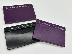 lot 296 image: (3) United States Coin Proof Sets 1975, 1988 and 1993