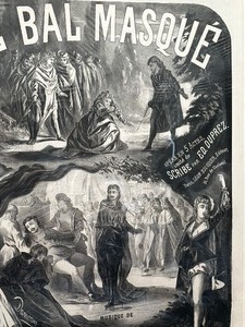lot 291 image: Vintage French Opera Lithograph Poster - Verdi Le Bal Basque