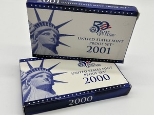 lot 246 image: 2000 and 2001 United States Mint Proof Sets