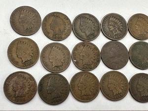 lot 386 image: (21) Indian Head Pennies