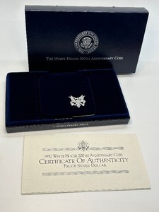 lot 405 image: United States White House 200th Anniversary Silver Dollar Proof Coin