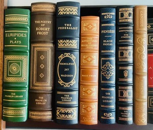 lot 442 image: Collection of Beautifully Bound Franklin Mint Books including Plato, Hans Christian Anderson, Charles Dickens & More