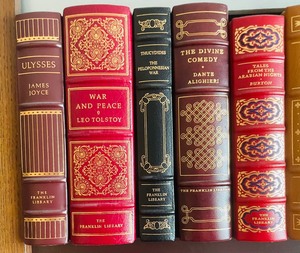 lot 443 image: Beautiful Franklin Mint Books including James Joyce, Henry James, Eugene ONeill and More