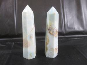 lot 24 image: (CNTR) 2 - 6-Point Amazonite Towers...