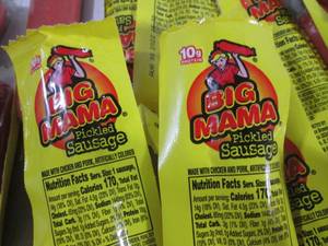 lot 65 image: (B-1) 20 Big Mama Pickled Sausage P...