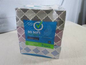 lot 114 image: (C-3) 2 3pk Boxes Facial Tissue...