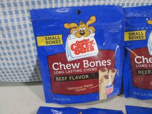 lot 155 image: (B-1) 6 Bags Dog Beef Flavor Chew B...