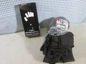 lot 192 image: (BS) LED Flashing Gloves and 12 Pai...