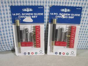 lot 206 image: (EC1) Lot of 2 14pc Screw Guide Dri...