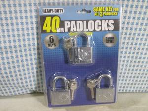 lot 224 image: (H-1) Heavy Duty 3pk Keyed Alike Pa...